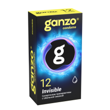 Презервативы Ganzo Invisible, супертонкие, с доп. смазкой, латекс, 18 см, 12 шт