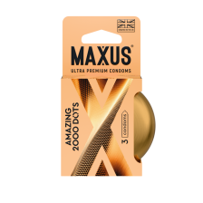 Презервативы MAXUS 2000 Amazing Dots №3 в железном кейсе, точечные, 3 шт