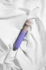 Фаллический вибратор с ротацией Nejno Zakat, лавандово - бежевый