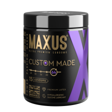 Презервативы MAXUS Custom Made 64 в железном кейсе, увеличенные X-Edition, 15 шт