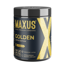 Презервативы MAXUS Golden Limited Edition в железном кейсе, золотые, 15 шт.