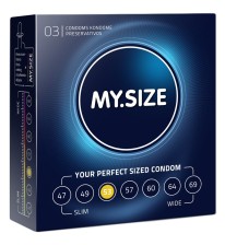 Презервативы MY.SIZE размер 53 - 3 шт., прозрачный