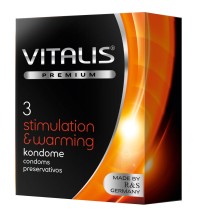 Презервативы VITALIS PREMIUM stimulation   warming с согревающим эффектом - 3 шт., прозрачный