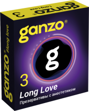 Презервативы с анестетиком для продления удовольствия Ganzo Long Love - 3 шт.