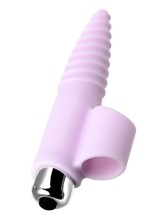Нежно-розовая вибронасадка на палец для анальной стимуляции JOS NOVA - 9 см., нежно-розовый