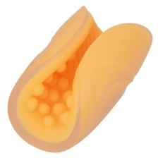 Оранжевый рельефный мастурбатор Dual Grip, оранжевый
