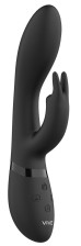 Черный вибромассажер-кролик Zosia - 21,3 см., черный