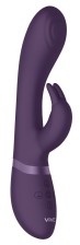 Фиолетовый вибромассажер-кролик Cato - 21,5 см., фиолетовый