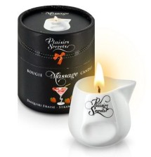 Массажная свеча с ароматом клубничного дайкири Bougie de Massage Daikiri Fraise - 80 мл., белый