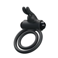 Вибрирующее кольцо Osmond с подхватом мошонки, черный