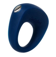 Синее эрекционное кольцо на пенис Satisfyer Power Ring, синий