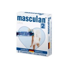 Презервативы Masculan Ultra 2, 3 шт. Особо тонкие (Ultra Fine)