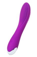 Фиолетовый вибратор с ресничками JOS DESI - 18,5 см., фиолетовый