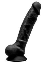 Черный фаллоимитатор на присоске MODEL 1 - 17,5 см.