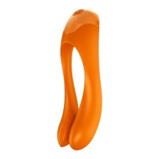 Оранжевый универсальный унисекс вибростимулятор Candy Cane, оранжевый