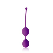 Фиолетовые двойные вагинальные шарики Cosmo с хвостиком для извлечения, фиолетовый