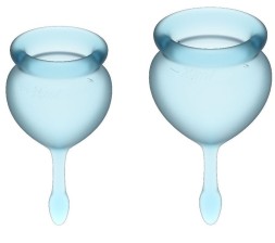 Набор голубых менструальных чаш Satisfyer Feel good Menstrual Cup