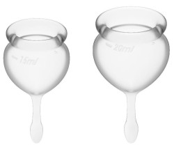 Набор прозрачных менструальных чаш Satisfyer Feel good Menstrual Cup