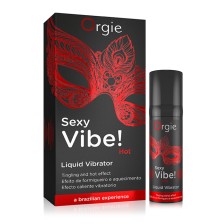 Съедобный гель Orgie Sexy Vibe Hot с разогревающим и вибрирующим эффектом, 15 мл