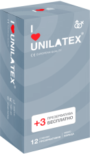 Презервативы ребристые-кольца Unilatex Ribbed 12+3 шт