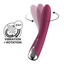 Вращающийся вибратор Satisfyer Spinning Vibe 1, бордовый