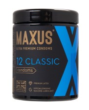 Презервативы Maxus классические Classic в железном кейсе - 12 шт