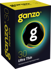 Презервативы Ganzo Ultra thin, ультратонкие, латекс, 18 см, 30 шт